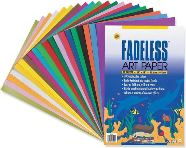 Alt view image 5 of 7 - Pacon Fadeless Sheets 12"x18" 60 Sh/PK 20 Assorted Colors 57504