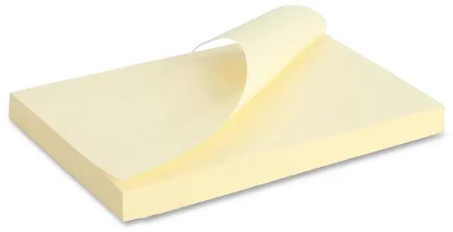 Alt view image 4 of 5 - Business Source Adhesive Note Pads Plain 3"x5" 100 Sht/PD 18/PK Yellow 16455