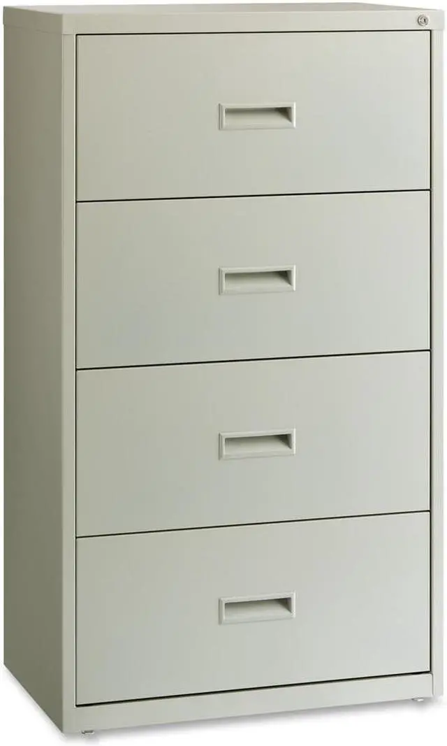 Alt view image 7 of 8 - Lorell Lateral File - 30" x 18.6" x 52.5" - 4 x Drawer(s) for File - A4, Legal, Letter - Interlocking, Leveling Glide, B