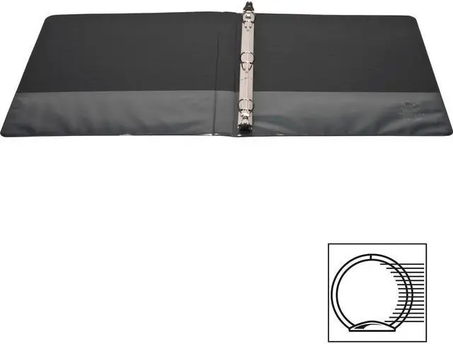 Alt view image 4 of 7 - Business Source View Binder w/ 2 Inside Pockets 1/2" Capacity Black 09950