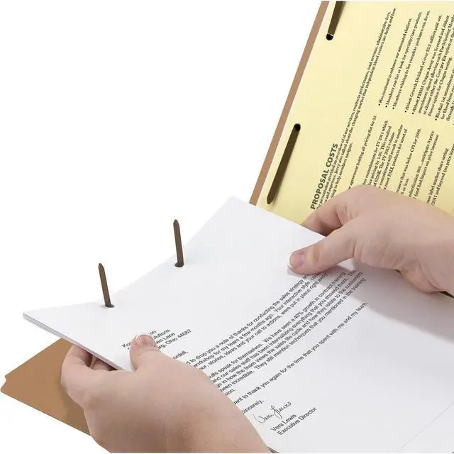Alt view image 8 of 8 - Smead Manufacturing Company SMD14834 Folder W-Fasteners- Letter- Kraft