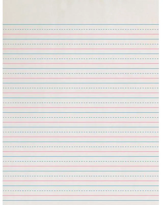 Alt view image 3 of 3 - Pacon ZP2613 D'Nealian Practice Skip Ruled Newsprint 500 Sheet - 500 / Pack - White Paper