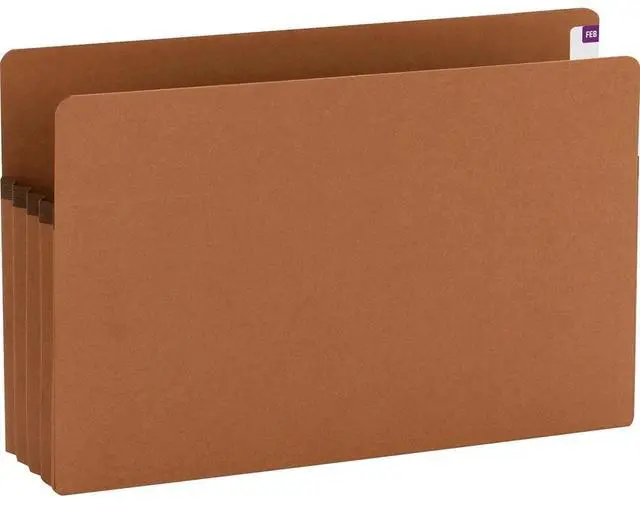 Alt view image 6 of 6 - Smead Manufacturing Company SMD73611 Pocket- End Tab- Recycled- 3-.50in. Exp- Lgl- Redrope