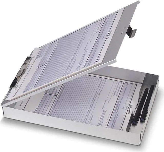 Alt view image 8 of 14 - Officemate Storage Clipboard 1-1/2" Deep Steel Clip 9"x13" AM 83200