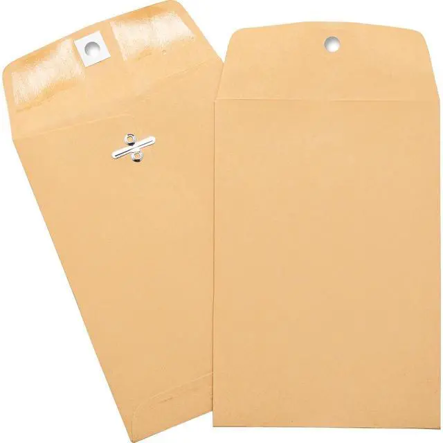 Alt view image 3 of 6 - Business Source Hvy-duty Clasp Envelopes 5"x7-1/2" 100/BX Brown Kraft 36672
