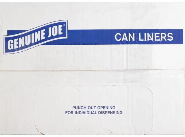 Alt view image 10 of 11 - Genuine Joe Can Liners 7-10 Gal 6mic/.20mil 24"x23" 1000/CT Translucent 70010