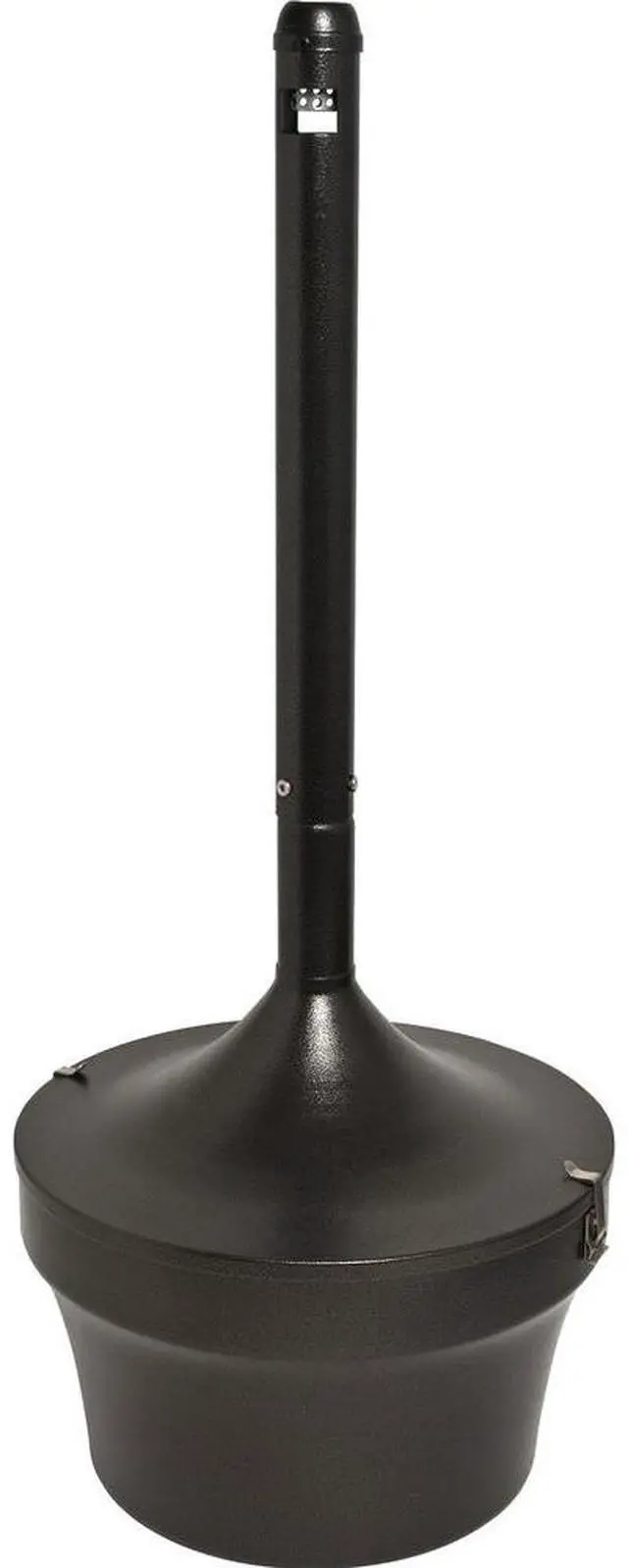 Alt view image 6 of 7 - Genuine Joe Capped Tube Smoking Receptacle - Galvanized Steel - Bronze