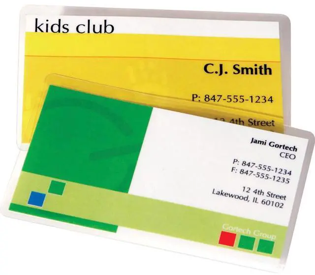 Alt view image 9 of 18 - Fellowes Glossy Pouches - Business Card, 7 Mil, 100 Pack