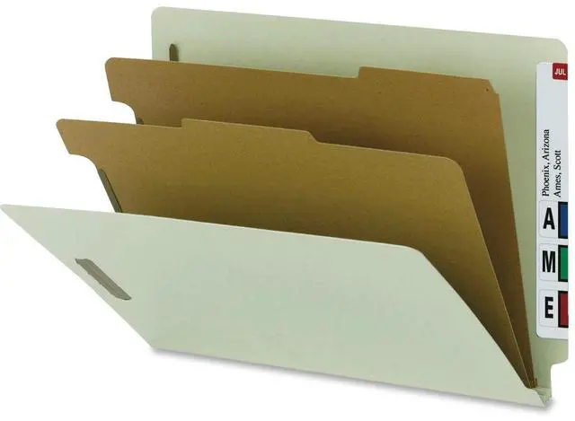 Alt view image 5 of 13 - Smead Manufacturing Company SMD26802 Classification Fldr- Ltr- Recycled- 2-DV- BN-BE