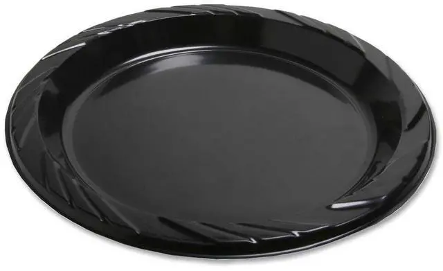Alt view image 16 of 17 - Plastic Plates Round 9" Plate 125/PK Black