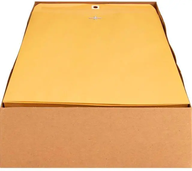 Alt view image 8 of 14 - Business Source 36665 Heavy-Duty Clasp Envelope, Clasp - #97 (10" x 13") - 28 lb - Kraft - 100/Box , 1 Box