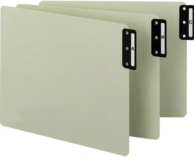 Alt view image 9 of 11 - Smead End Tab Guide Vertical A-Z/ST Letter Gray/Green 61676