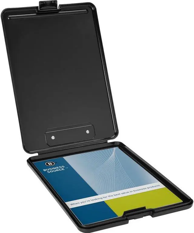 Alt view image 2 of 6 - Business Source Storage Clipboard Plastic 9"x13" Letter Black 37513