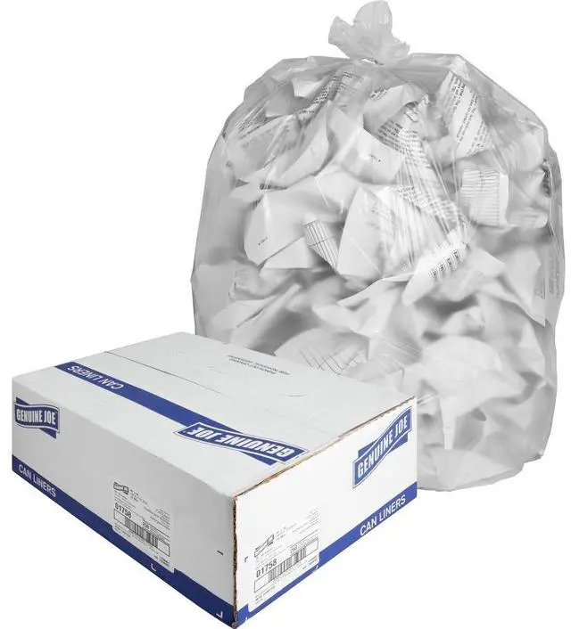 Alt view image 12 of 14 - Genuine Joe High Density Can Liners 40-45 Gal 40"x48" 250/CT CL 01758