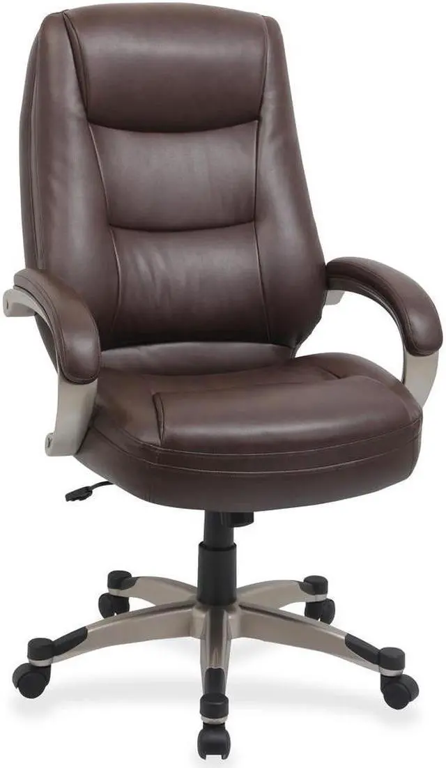 Alt view image 5 of 7 - Lorell Executive High-BackChair 26-1/2"x28-1/2"x46-1/2" SDL/LTH/CNE 63280