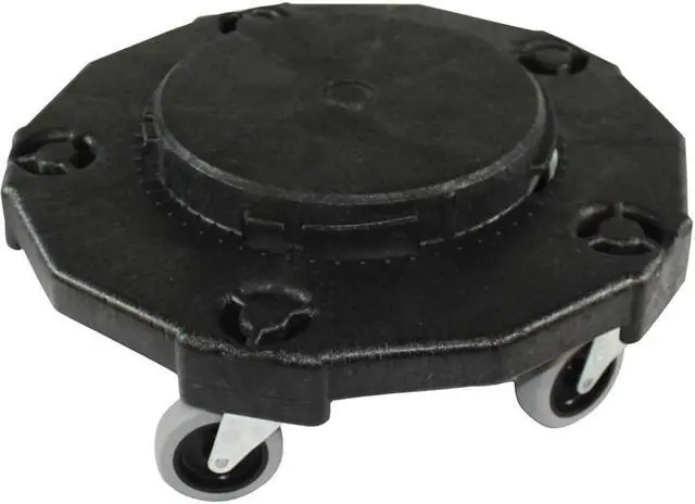 Alt view image 7 of 10 - Genuine Joe Dolly Gallon Round f/32/44/55 Gal. Black 11586