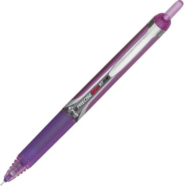 Alt view image 6 of 13 - Pilot Precise V5RT Retractable Roller Ball Pen Purple Ink .5mm 26066