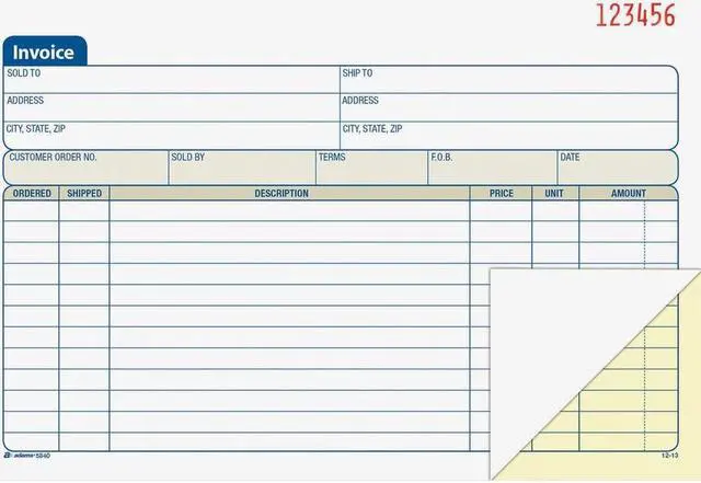 Alt view image 11 of 13 - Adams Carbonless Invoice Book