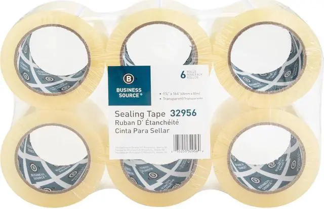 Alt view image 2 of 4 - Business Source Packaging Tape Adhesive 3"Core 1-7/8"x164' 6/PK CLEAR 32956