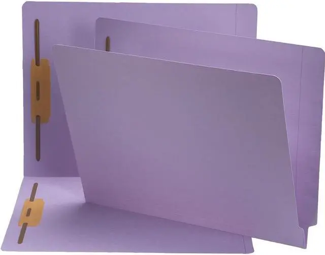 Alt view image 3 of 5 - Smead Manufacturing Company SMD25540 Color Fastener Folder- .75in. Exp- Letter- Lavender