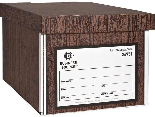 Alt view image 4 of 6 - Business Source Storage Boxes w/Lid Ltr/Lgl 650 lb 10"x12"x15" 12/CT WN 26751