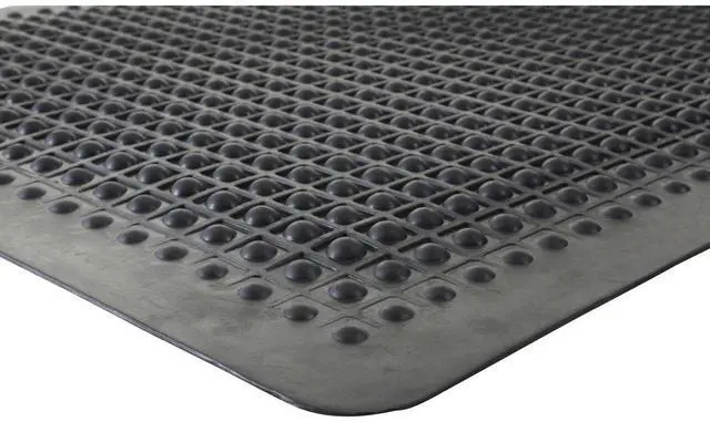 Alt view image 13 of 15 - Genuine Joe Anti Fatigue Mat Rubber Beveled Edge 2'x3' Black 02146