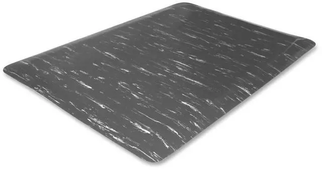 Alt view image 5 of 8 - Genuine Joe Anti-Fatigue Foam Mat Beveled Edges 3'x5' Gray Marble 58840