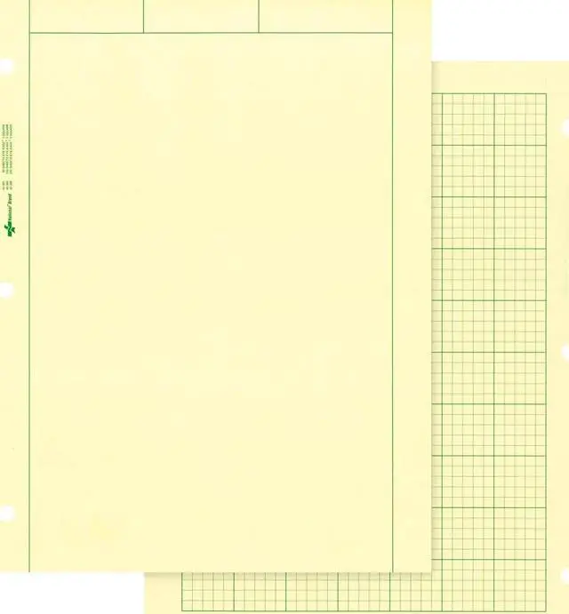 Alt view image 5 of 7 - Rediform Computation Pads 5"x5" Quad 8-1/2"x11" 100 Sheets Green 42382