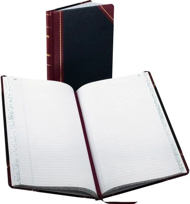 Alt view image 8 of 9 - Boorum & Pease Record/Account Book Black/Red Cover 300 Pages 14 1/8 x 8 5/8 9300R