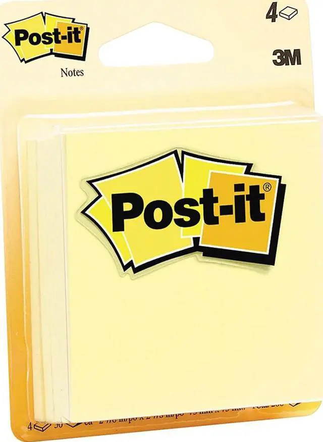 Alt view image 5 of 5 - 3m 5400 4 Pack 3 in. x 3 in. 50 Sheet Post-It Note Pads