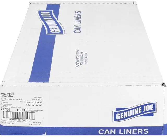 Alt view image 17 of 18 - Genuine Joe High Density Can Liners 16 Gal 24"X33" 1000/CT CL 01756