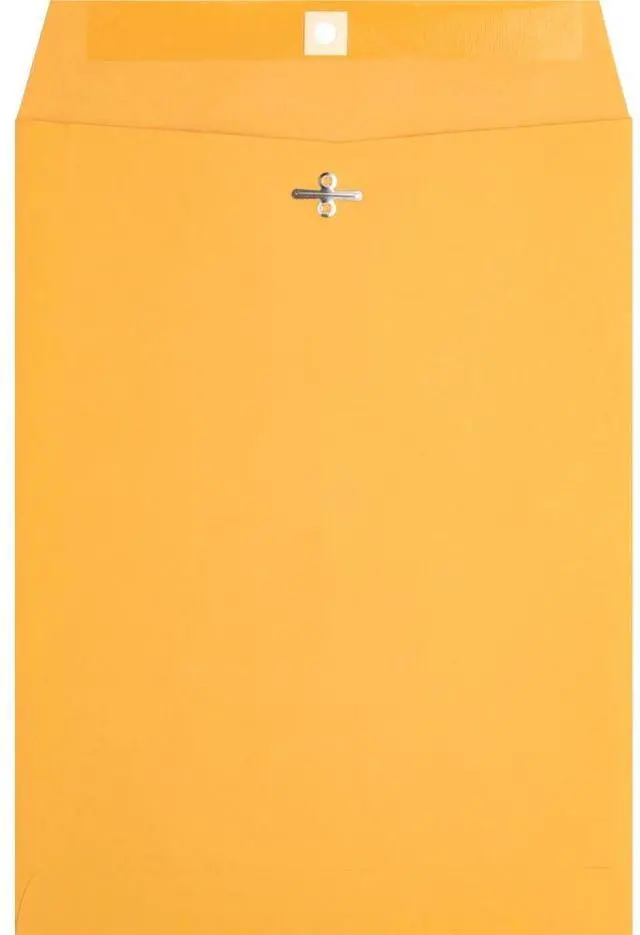 Alt view image 6 of 13 - Business Source Clasp Envelopes 28 lb. 9"x12" 100/BX Brown Kraft 36663