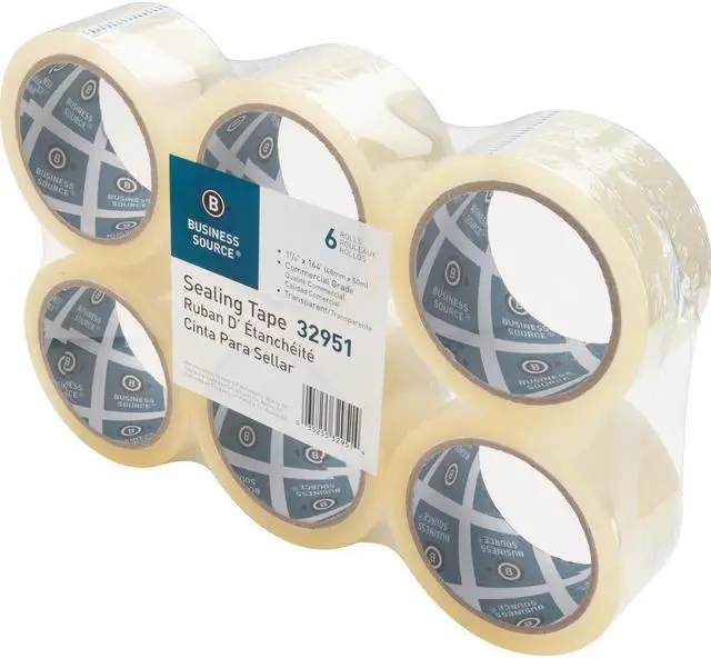 Alt view image 3 of 5 - Business Source Sealing Tape 1.6 mil 1-7/8"x164' 6/PK Clear 32951