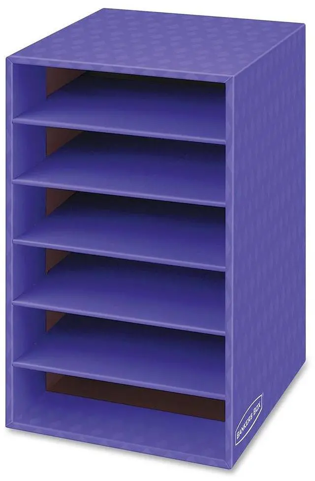 Alt view image 11 of 14 - Vertical Classroom Organizer, 6 Shelves, 11 7/8 X 13 1/4 X 18, Purple