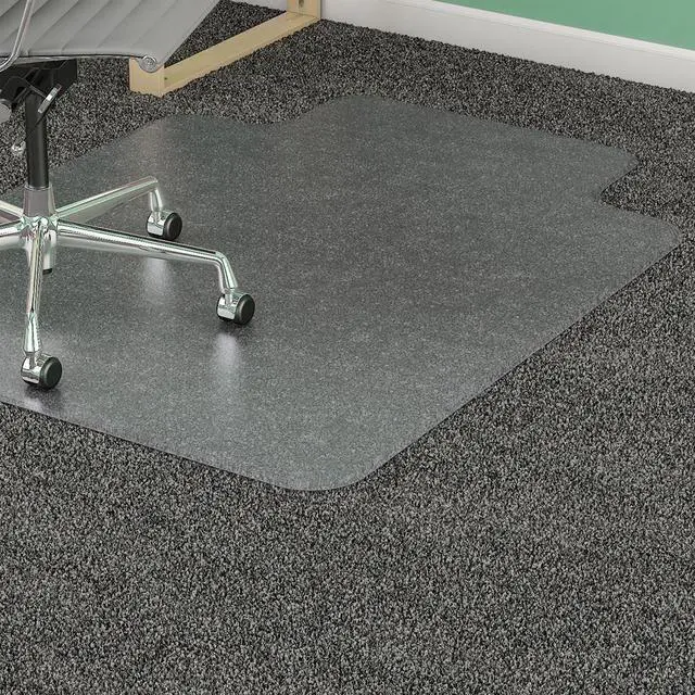 Alt view image 11 of 13 - Lorell Chairmat Med. Pile 36"x48" Standard Lip 19"x10" Clear 25757