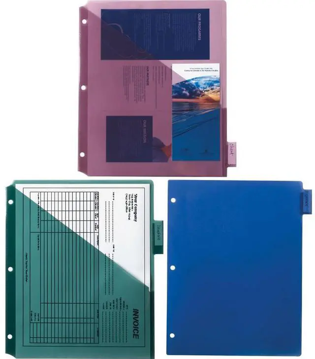 Alt view image 3 of 4 - Business Source Insert Index Dividers w/ Pocket 8-1/2"x11" 8-Tab Multi 32372