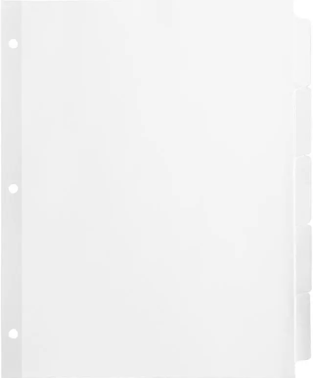 Alt view image 2 of 7 - Business Source Plain Tab Indexes 9/32" Holes 3HP 5Tab 36 Sets/BX WE 36683