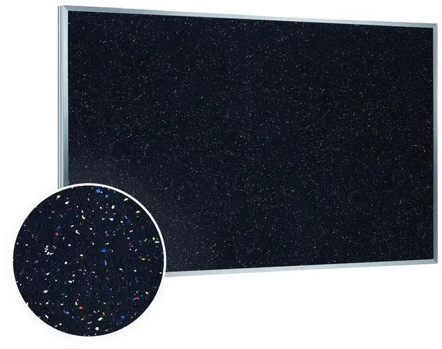 Alt view image 10 of 14 - 24.0" x 36.0" Aluminum Frame Recycled Rubber Bulletin Board - Confetti