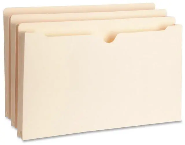 Alt view image 3 of 5 - Business Source File Pocket Straight Tab 1" Exp. 200 Cap. Legal 50/BX MLA 65801