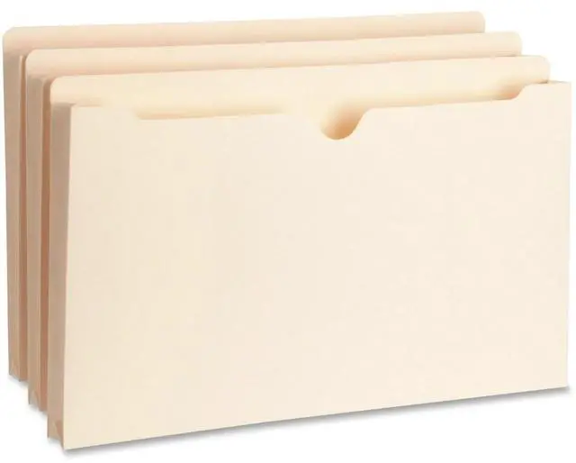 Alt view image 2 of 5 - Business Source File Pocket Straight Tab 1" Exp. 200 Cap. Legal 50/BX MLA 65801