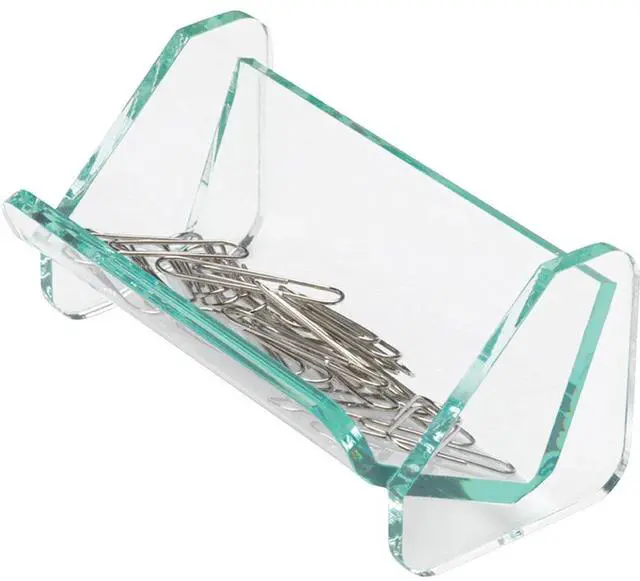 Alt view image 7 of 9 - Paper Clip Holder, 3-7/8"x2-1/2"x1-7/8", Clear/Green LLR80660