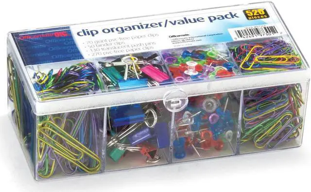 Alt view image 9 of 9 - Officemate International Corp. Clip Organizer Value Pack 520/PK Assorted 97301