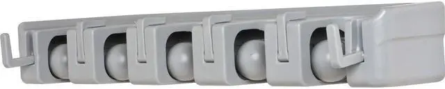 Alt view image 6 of 13 - Genuine Joe Wall Rack Holds 5 Brooms/Tools 6-Hooks f/Hanging Gray 12504