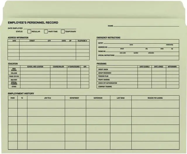Alt view image 9 of 11 - Smead Employee Record File Folder 77000