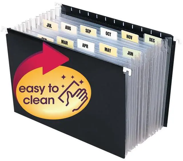 Alt view image 7 of 17 - Smead Hanging Expanding File Portable Ltr 11-7/8"x9-1/4" BK 65125