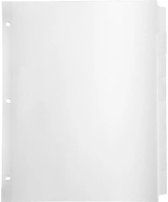 Main image of Business Source Plain Tab Indexes 9/32" Holes 3HP 8Tab 24 Sets/BX WE 36684