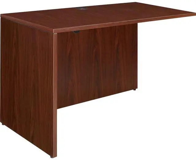 Alt view image 6 of 11 - Lorell Rectangular Return Shell 42"x24"x29-1/2" Mahogany 69388