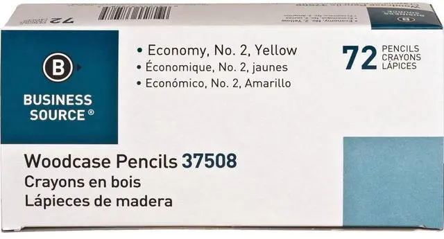 Alt view image 6 of 8 - Business Source Woodcase Pencils No. 2 72/BX Yellow 37508