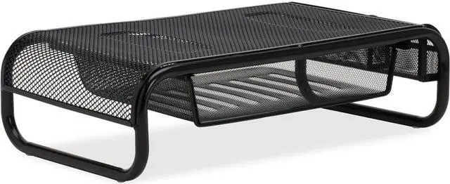 Alt view image 7 of 8 - Lorell Monitor/Printer Stand 20"x12"x5-1/4" Black Mesh 84148