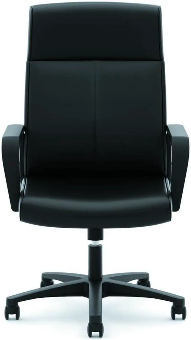 Alt view image 12 of 14 - Basyx VL604 Series High-Back Executive Chair Black SofThread Leather VL604SB11